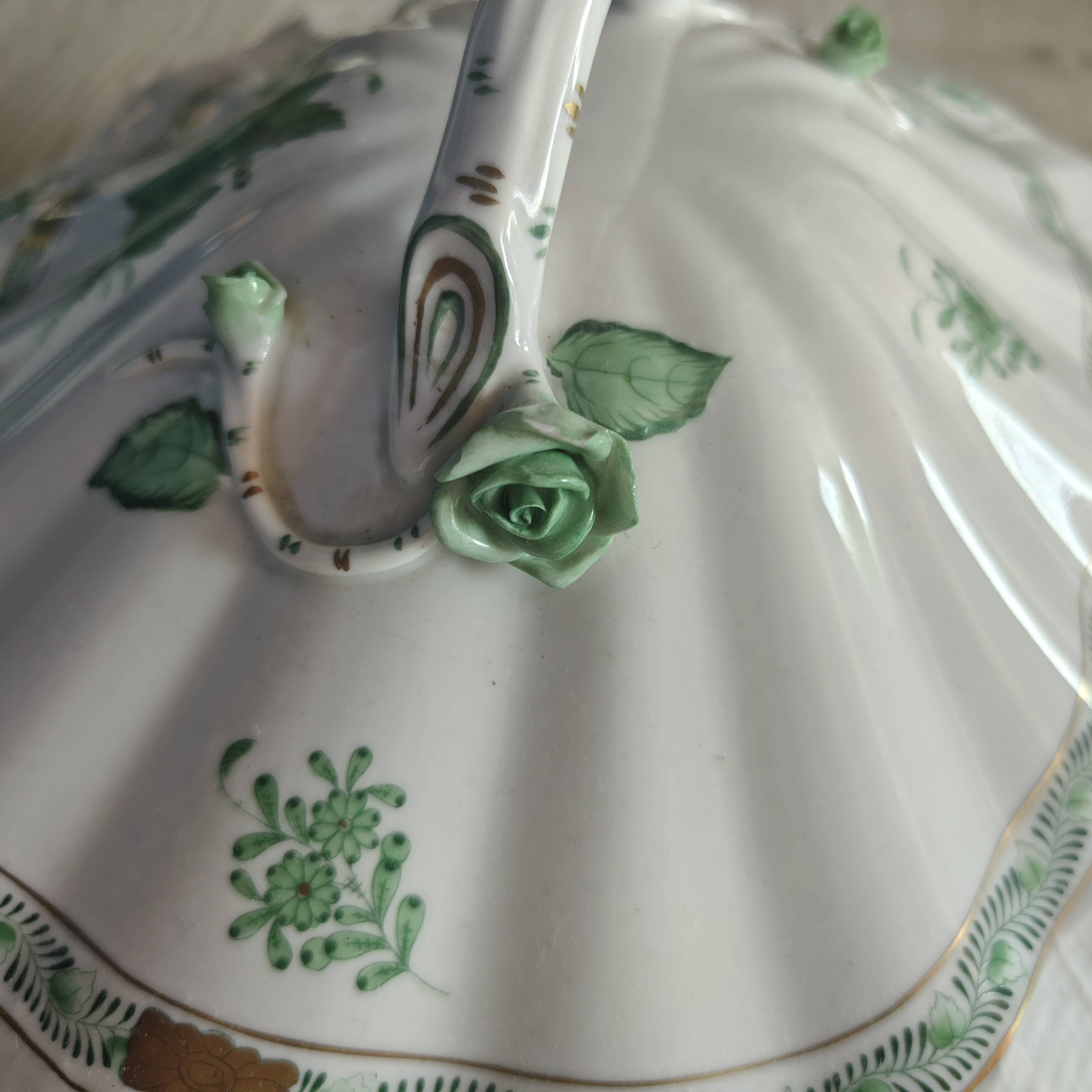 Herend porcelain vegetable dish Aponyi / green Indian