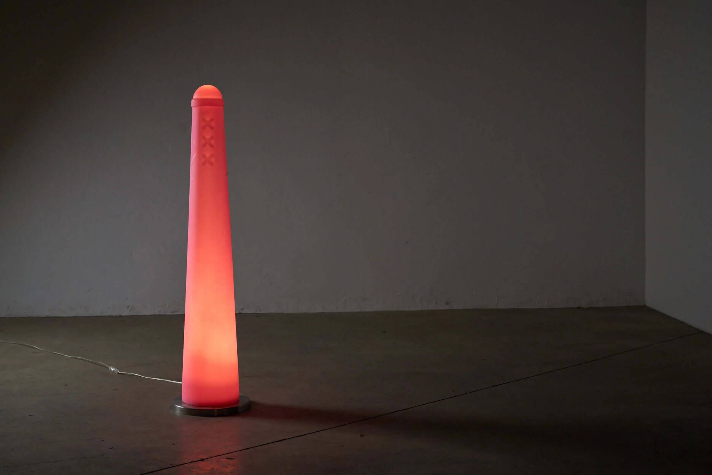 Amsterdamse Pole floor lamps in pink for Bijenkorf, 1990s