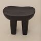African monoxyle stool Senoufo black / vintage wenge