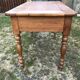 Louis Philippe style old cherry desk table with 2 drawers and 1 pull.