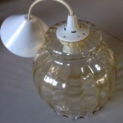 Suspension plafonnier en verre vintage