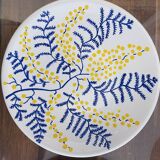 Assiette peinte à la main - Mimosa - fleur