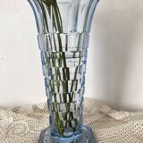 Art Deco blue glass vase