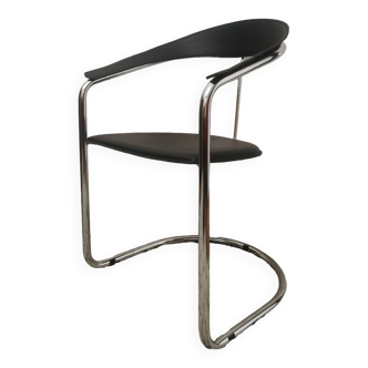 Chaise cantilever Canasta par Arrben chrome