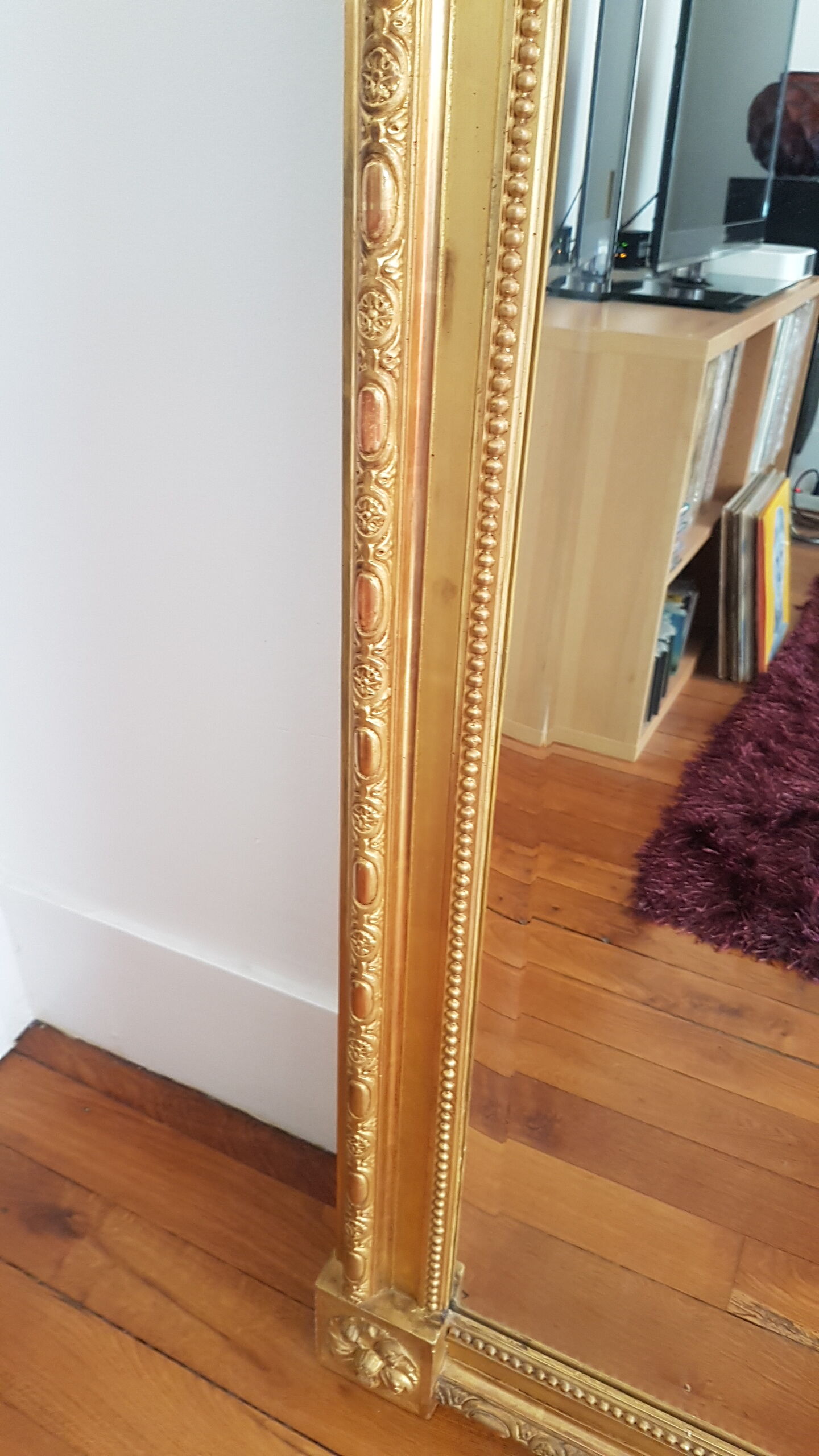 Gilded mirror Louis XVI style 175X93