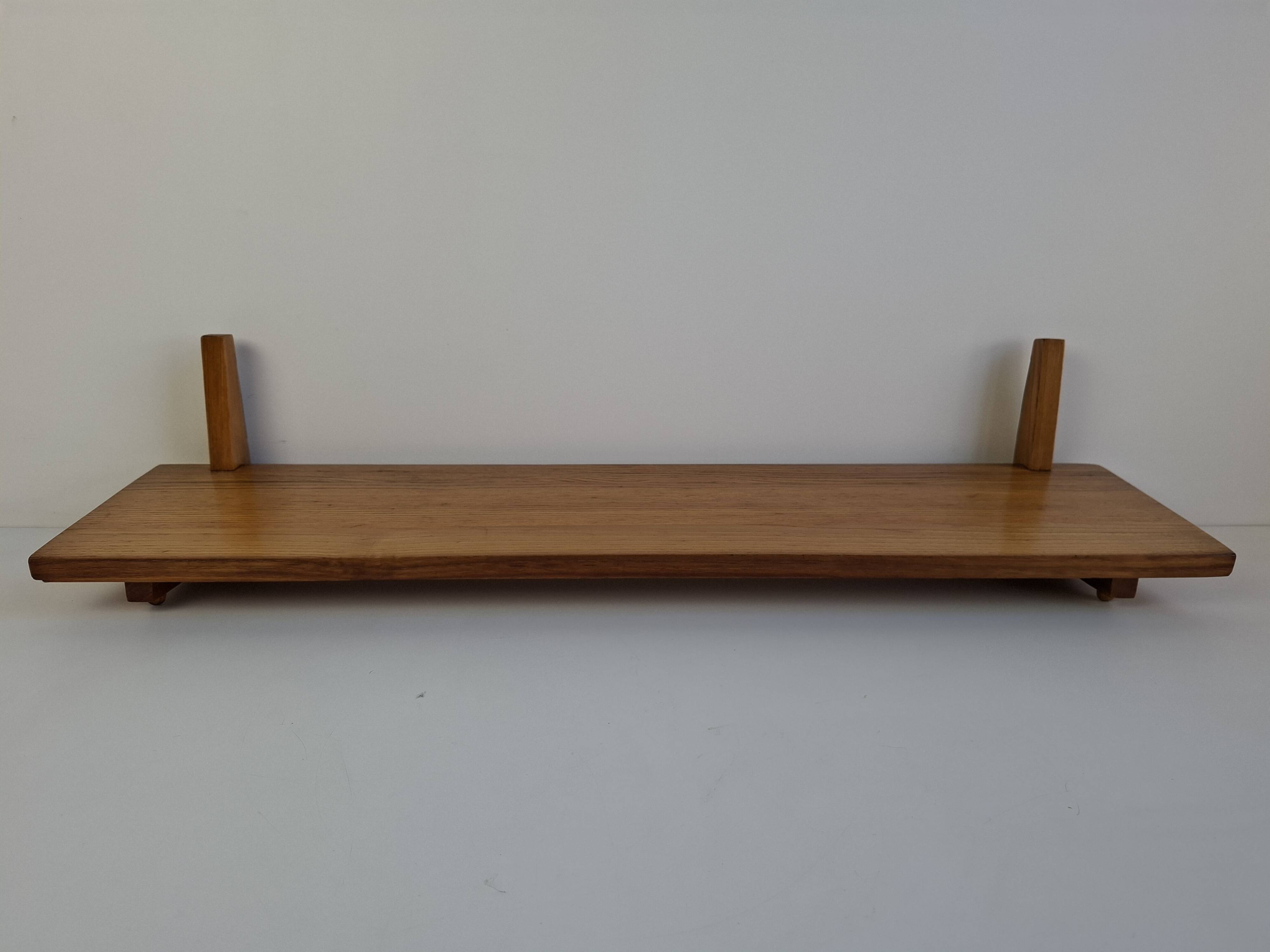 Midcentury Czechoslovak Wooden Wall Shelf, 1960s