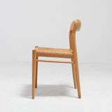 Modern Scandinavian oak chairs by N.O. Muller for J.L. Mollers 1970s