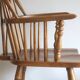Mid century solid oak lyre-back Windsor chair, 1960s-70s