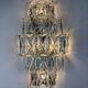 Kinkeldey XL 5-tier cut crystal wall sconce, Germany, 1970s
