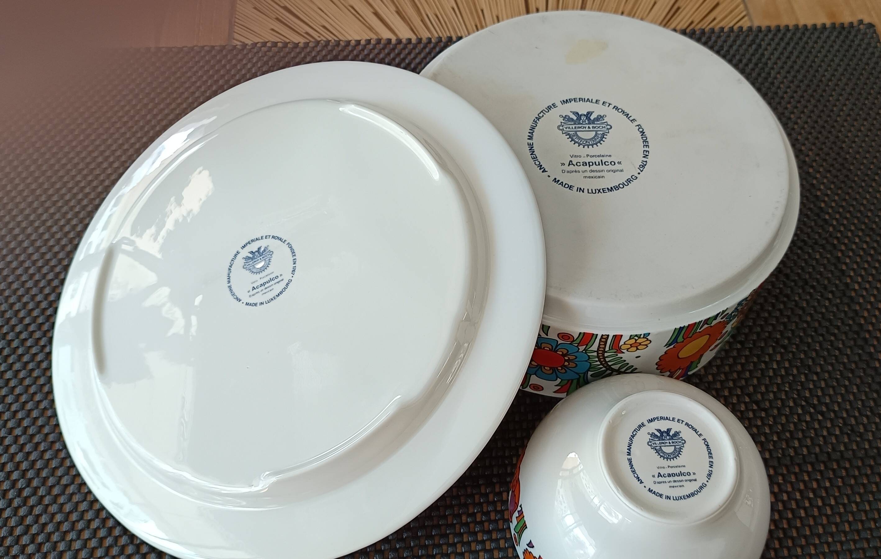 Villeroy & Boch dinner service – Acapulco model (1970s, blue stamp)