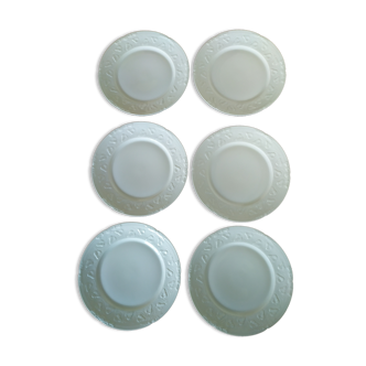 6 plates for dessert Haviland Charles field Imperatrice all wite