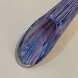 Blue and pink blown glass soliflore vase, La Rochère Murano style