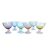 Coupes en verre coloré - lot de 6