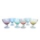 Coupes en verre coloré - lot de 6