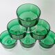 Lot de 6 coupes Luminarc vintage de couleur verte