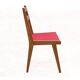 Vintage chairs from the 1950s in wood and faux leather.