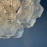 Venetian chandelier in colorless Murano glass, circa 1970