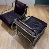 Pair of Gae Aulenti stringa armchairs