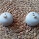 Set of 2 old two-way switches, porcelain and plastic, 50s/60s