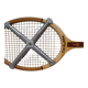 Set of 2 vintage wooden tennis rackets