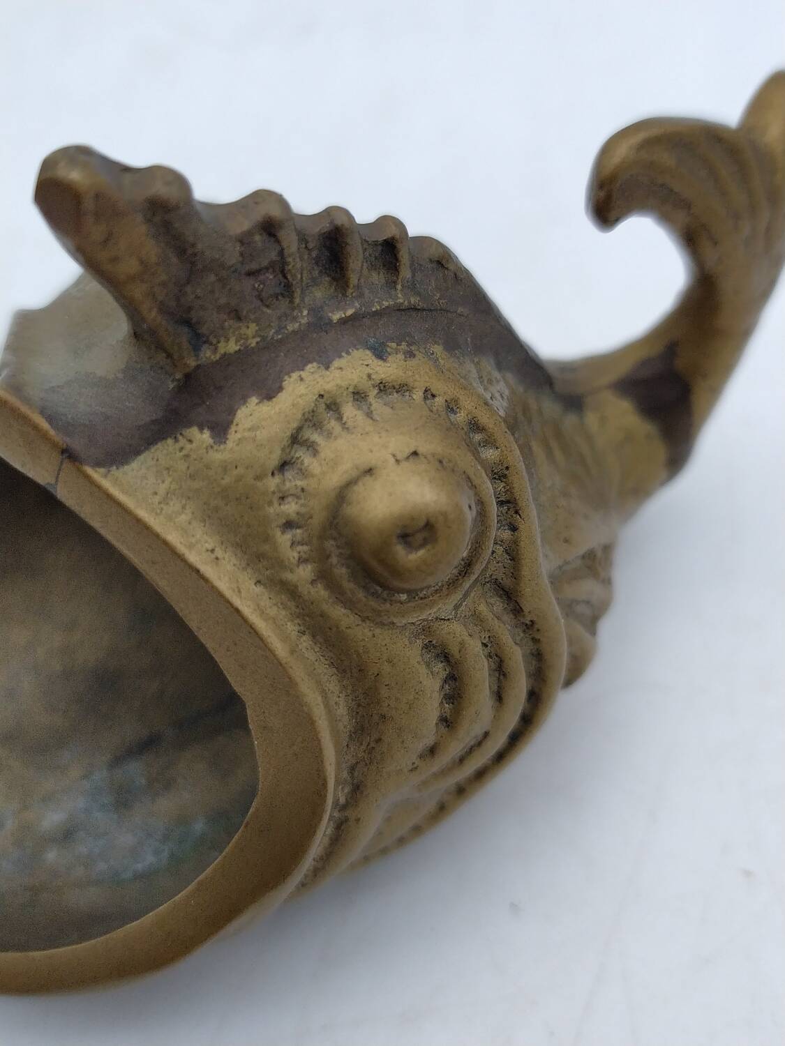 Walter Boss brass fish ashtray