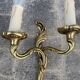Paire de lampes d'appliques baroques en bronze doré
