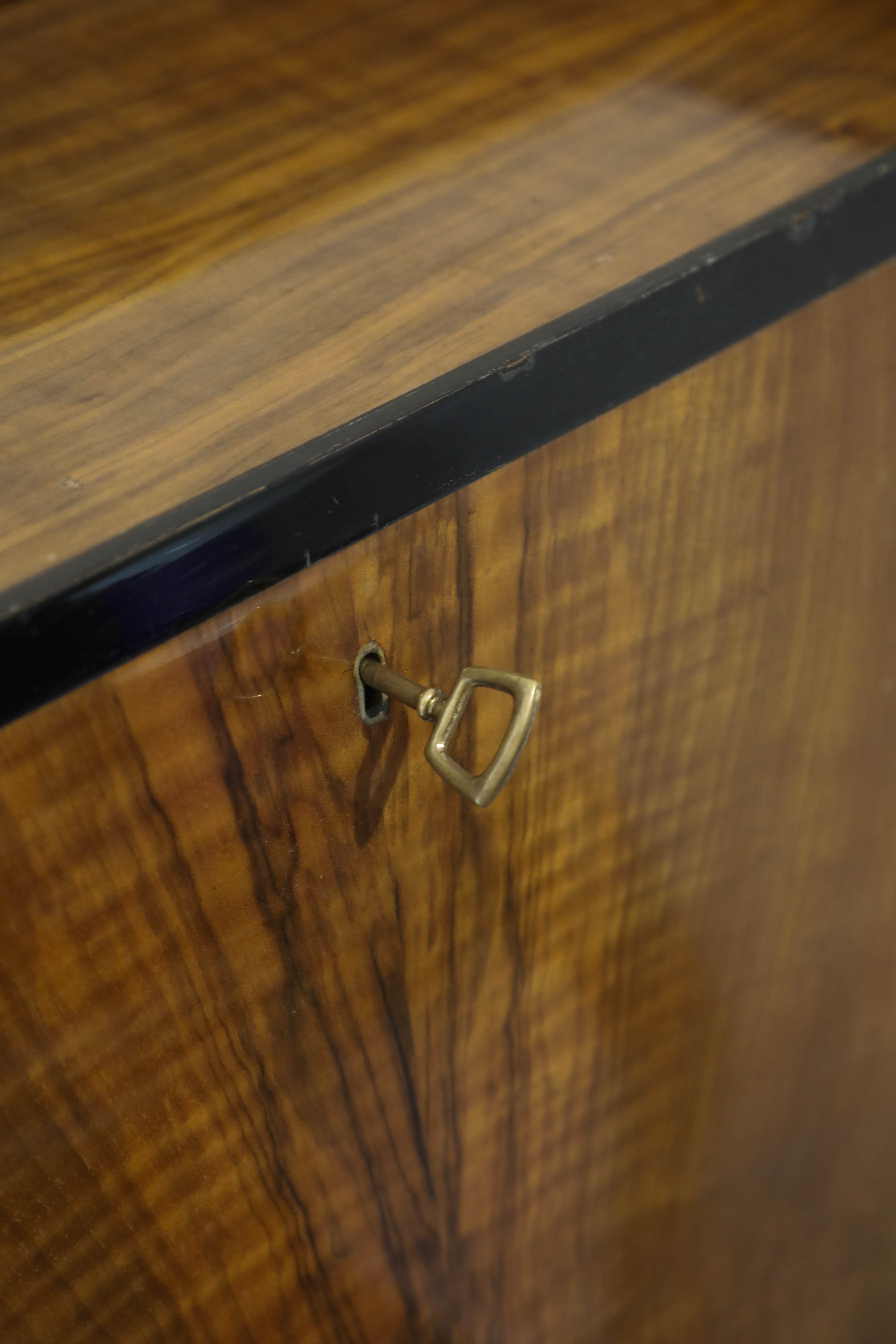 Bahut secretary wood laqué 70s