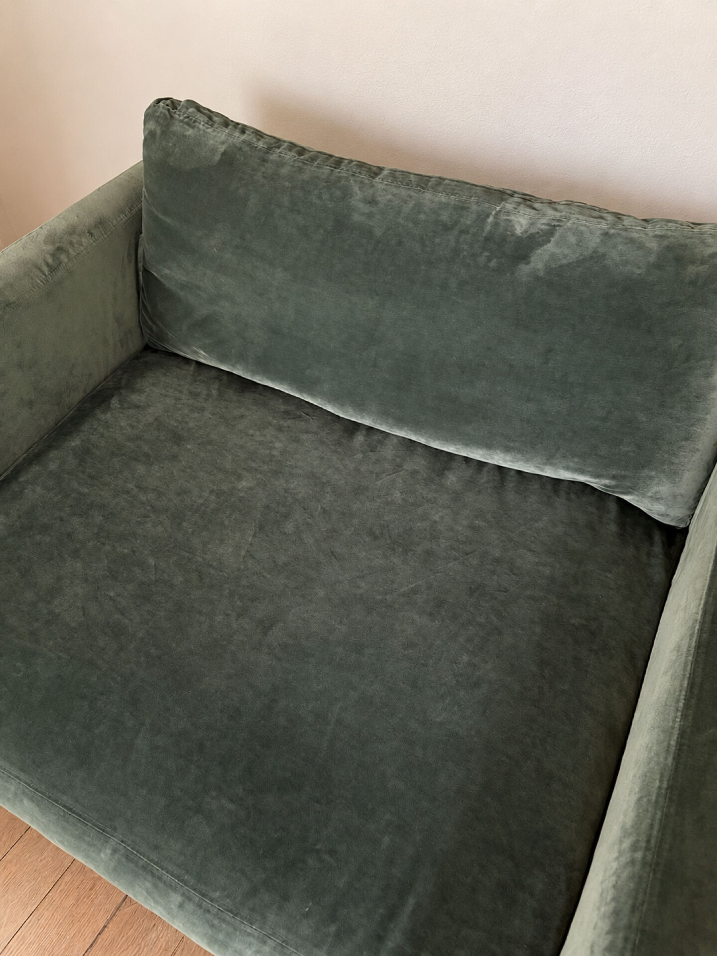 Fauteuil une place et demie Home Spirit en velours vert