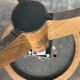 Adjustable vintage piano stool made of wood and velvet