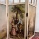 Three-panel screen in Louis XVI style with Romantic decorations and landscapes.