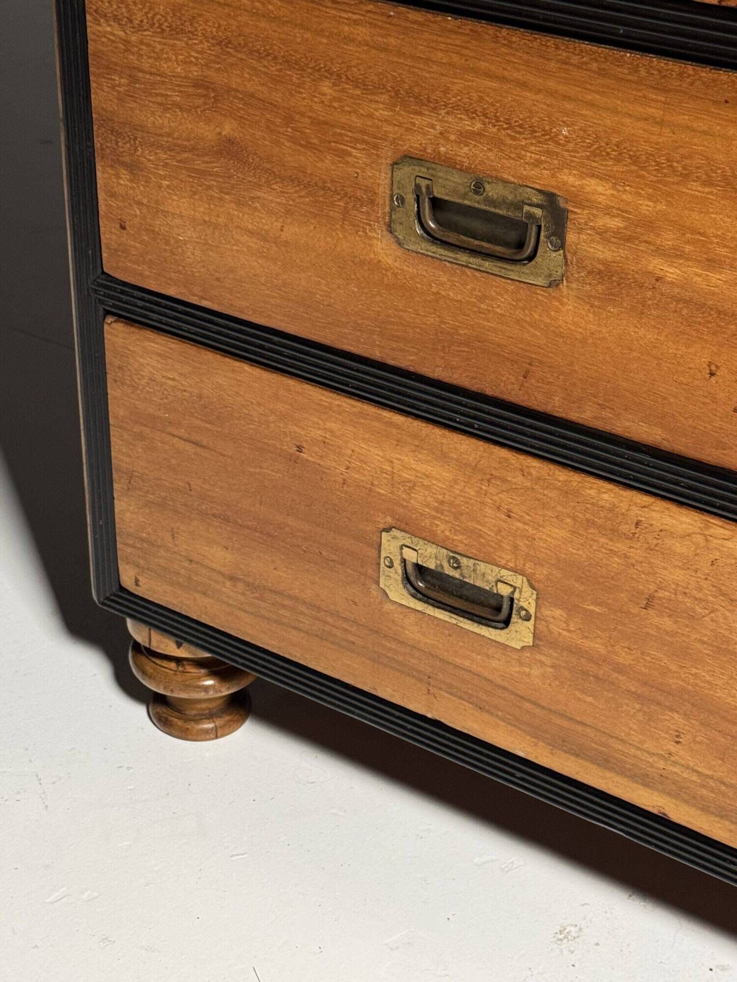 Campaign chest of drawers 19th century