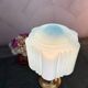Art Deco lamp from the 1930s in turquoise opaline.