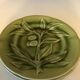 6 green Choisy le Roi plates in perfect condition