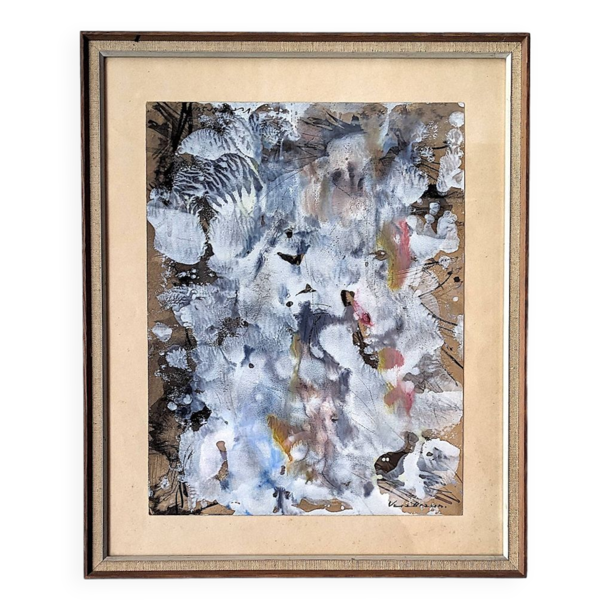 Abstract painting vera braun-lengyel painting modern art tachism