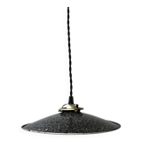 Ancienne suspension emaillee mouchetee 25 cm