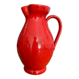 Large pitcher, red glazed ceramic decanter