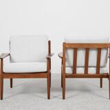 Paire de fauteuils danois vintage par Arne Vodder pour Glostrup 1960