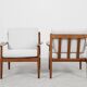 Midcentury Danish pair of easy chairs by Arne Vodder for Glostrup 1960s