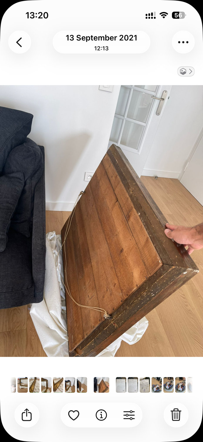 Miroir en bois doré charlesX