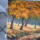 oil painting on canvas autumnal landscape signed "Senneret" vintage