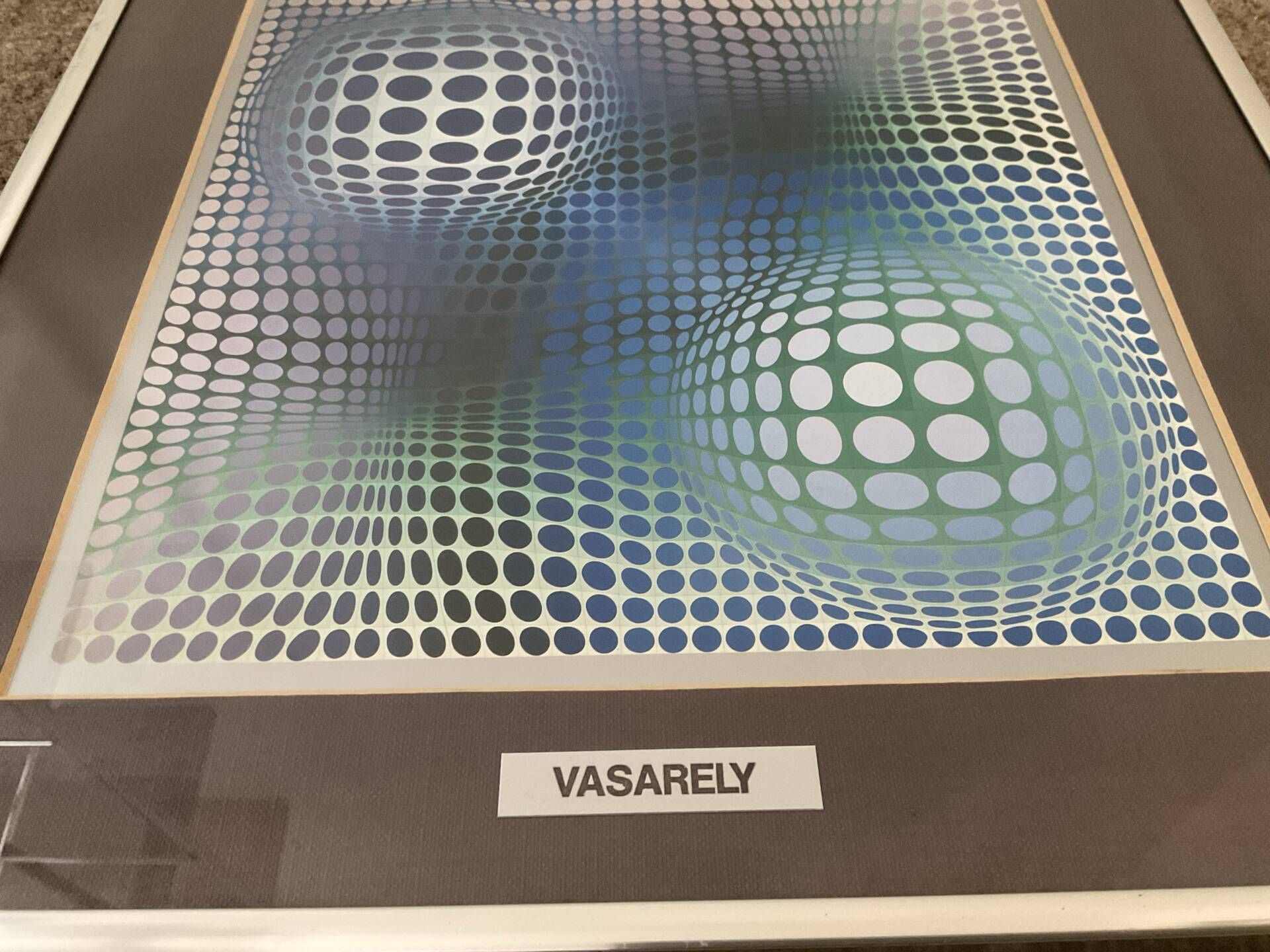 Sérigraphie vintage Op Art « Feny » par Vasarely 