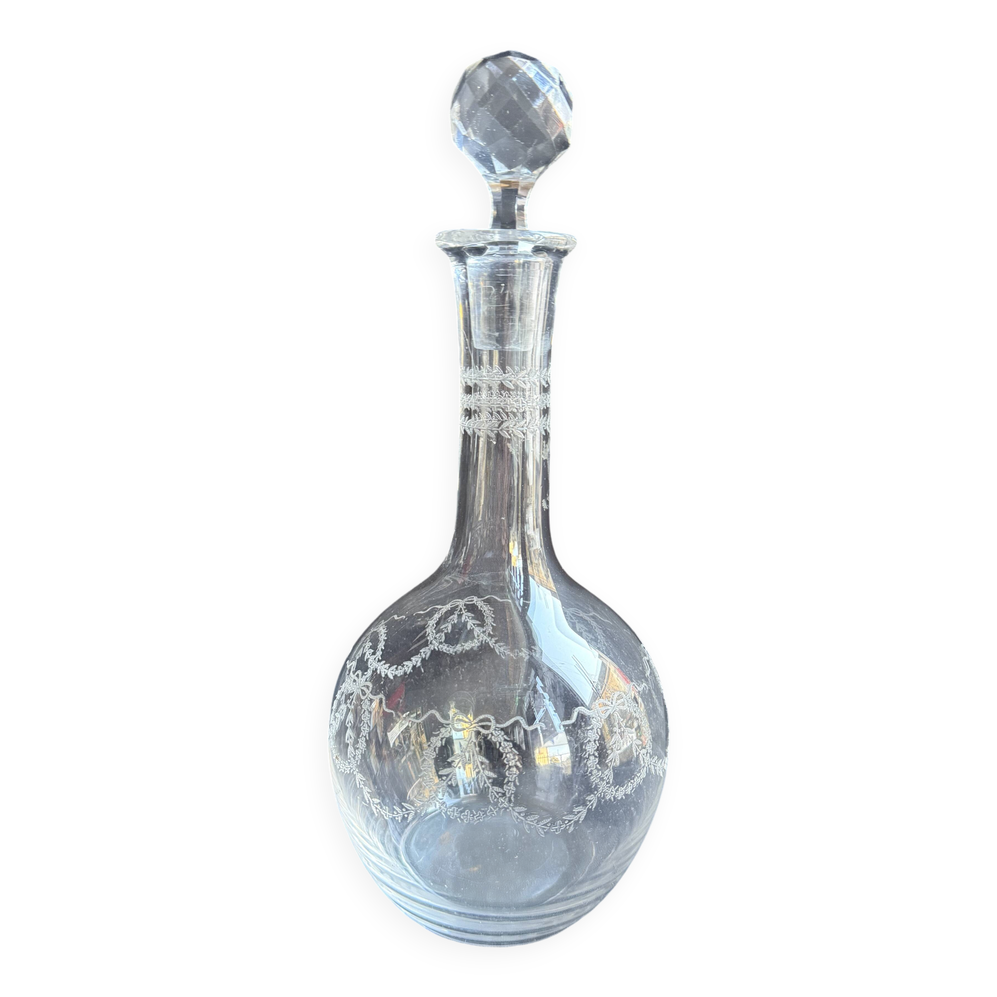 Engraved crystal carafe - Saint Louis Stella