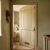 19th-century solid oak barn door