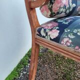 Fauteuil de style Louis Xvi ancien 1900s tissus Fleuris