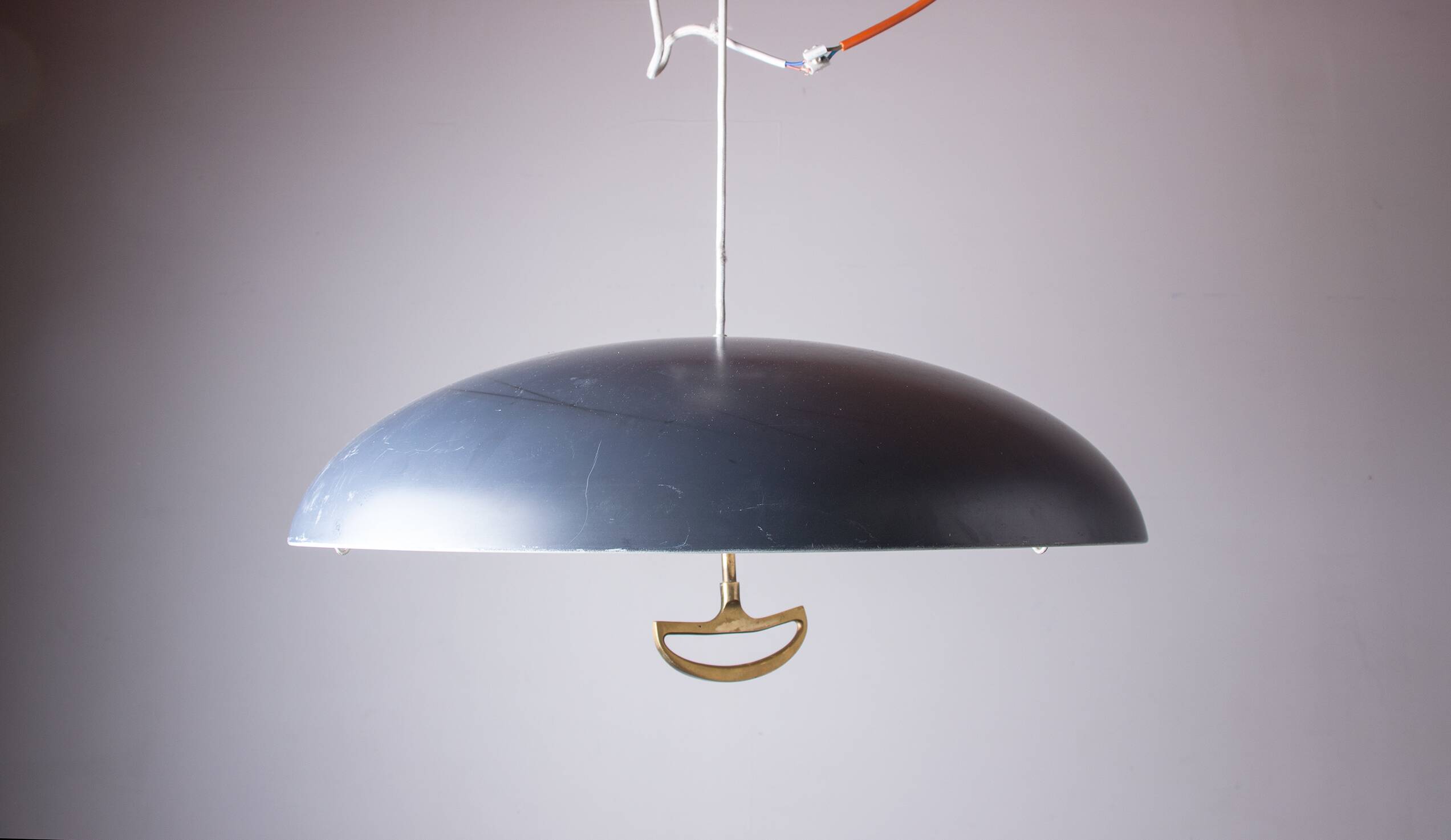 Large Danish Metal Pendant Lamp California model by Vilhem Wolhert & Jorgen Bo/Poulsen 1960.