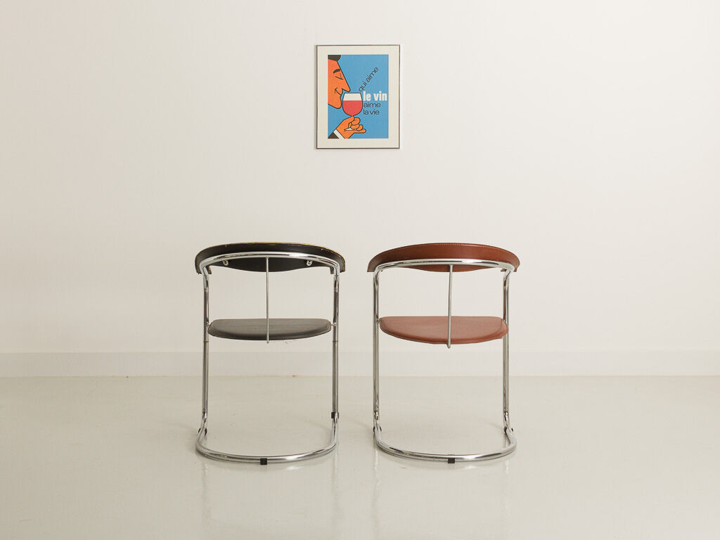 Canasta chair in Italian leather by Arrben, 197 years