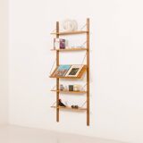 Scandinavian vintage shelving unit in oak, 1960s