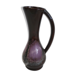 Vallauris vase tones purple and chocolate