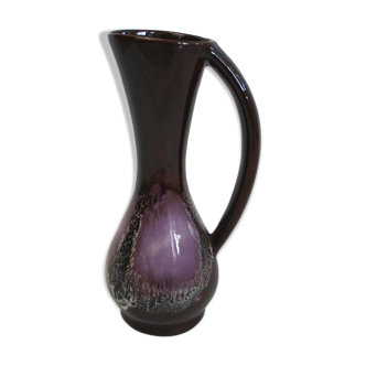 Vallauris vase tones purple and chocolate