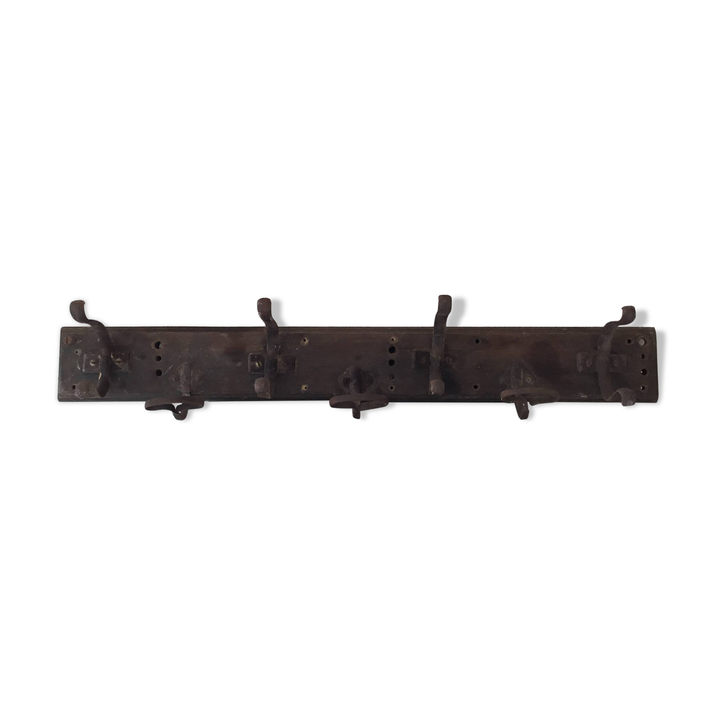 Antique coat rack with hooks